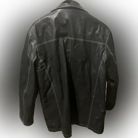 Men’s Sly & Co 100% Genuine Leather Jacket - Picture 2 of 6